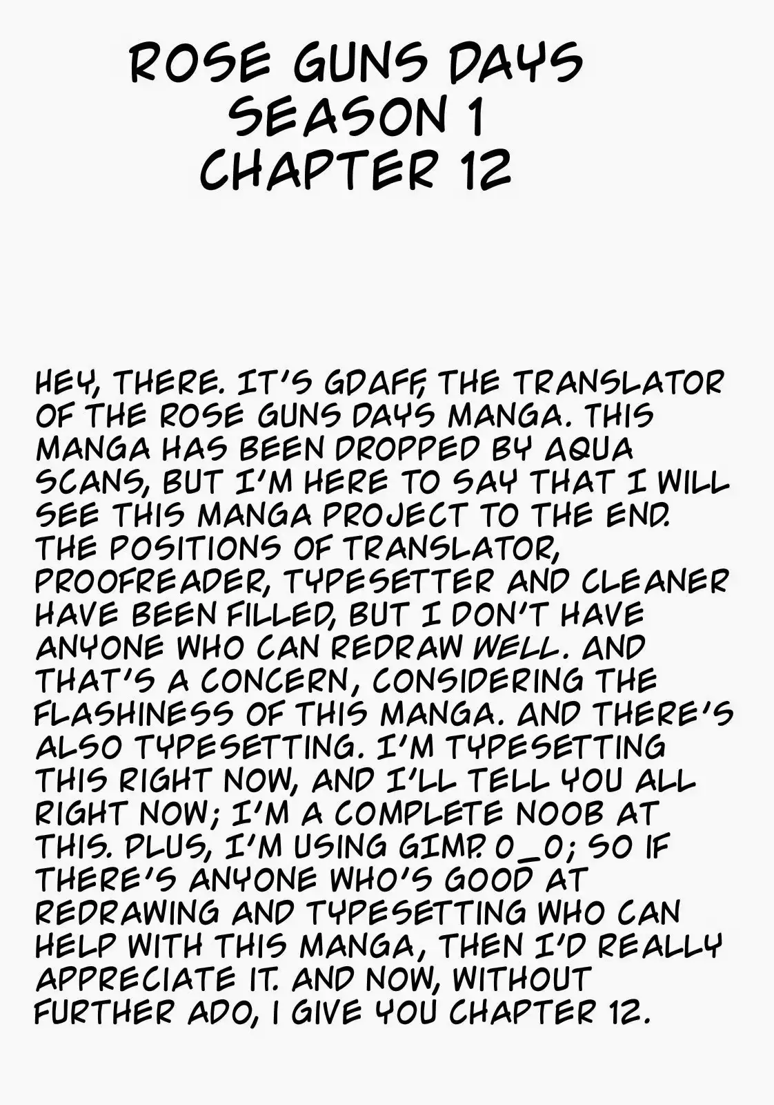 Rose Guns Days - Season 1 Chapter 12 1